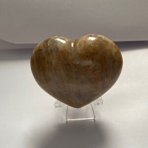 Heart-Shaped Polished Moonstone Crystal